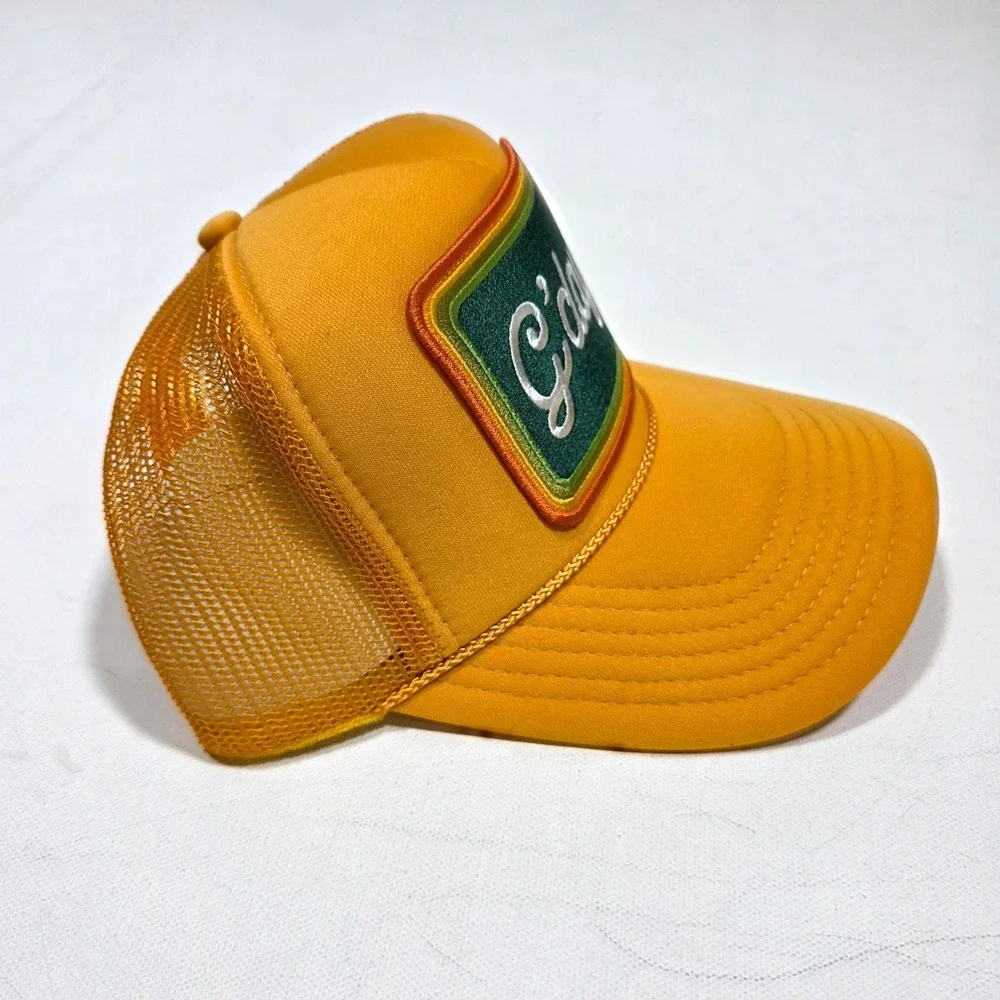 Port Sandz Trucker Hat Unisex OSFM Gold G'day Patch Snapback Mesh Surf Cap
